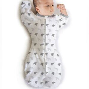 New Transitional SwaddleSack w/Tiny Elephants, 6-9mos